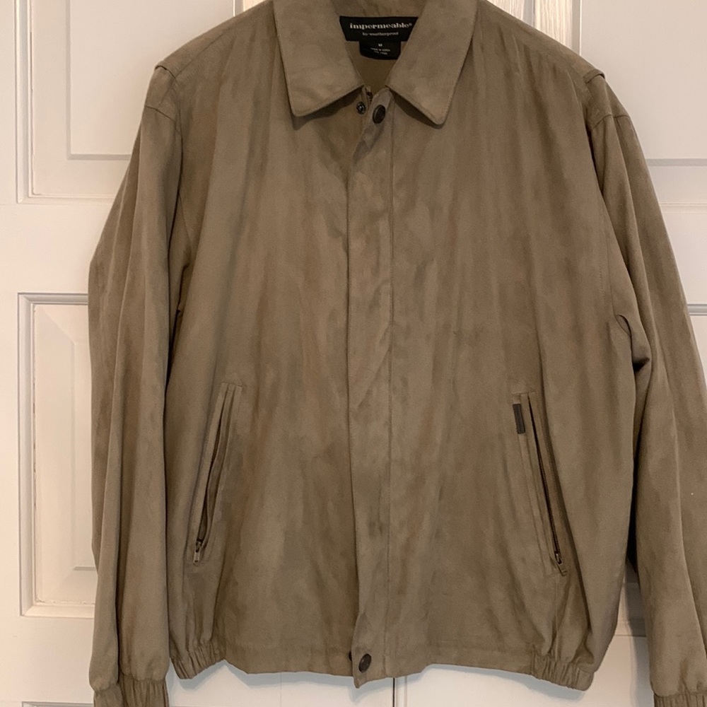 Weatherproof Impermeable Bomber Jacket. Suede Loo… - image 1